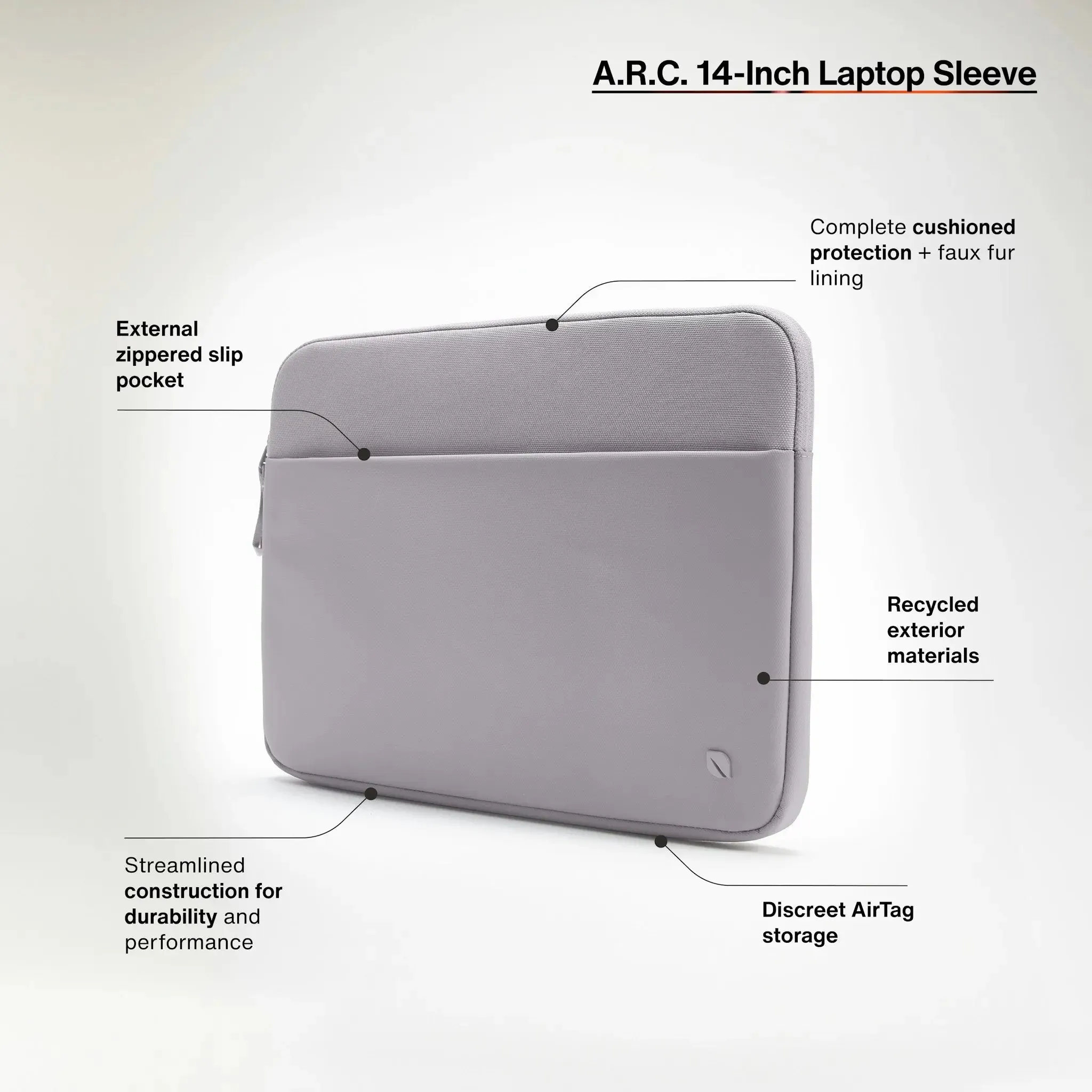 A.R.C. Sleeve With ReSpun 100% Recycled Polyester for 14-inch Laptop