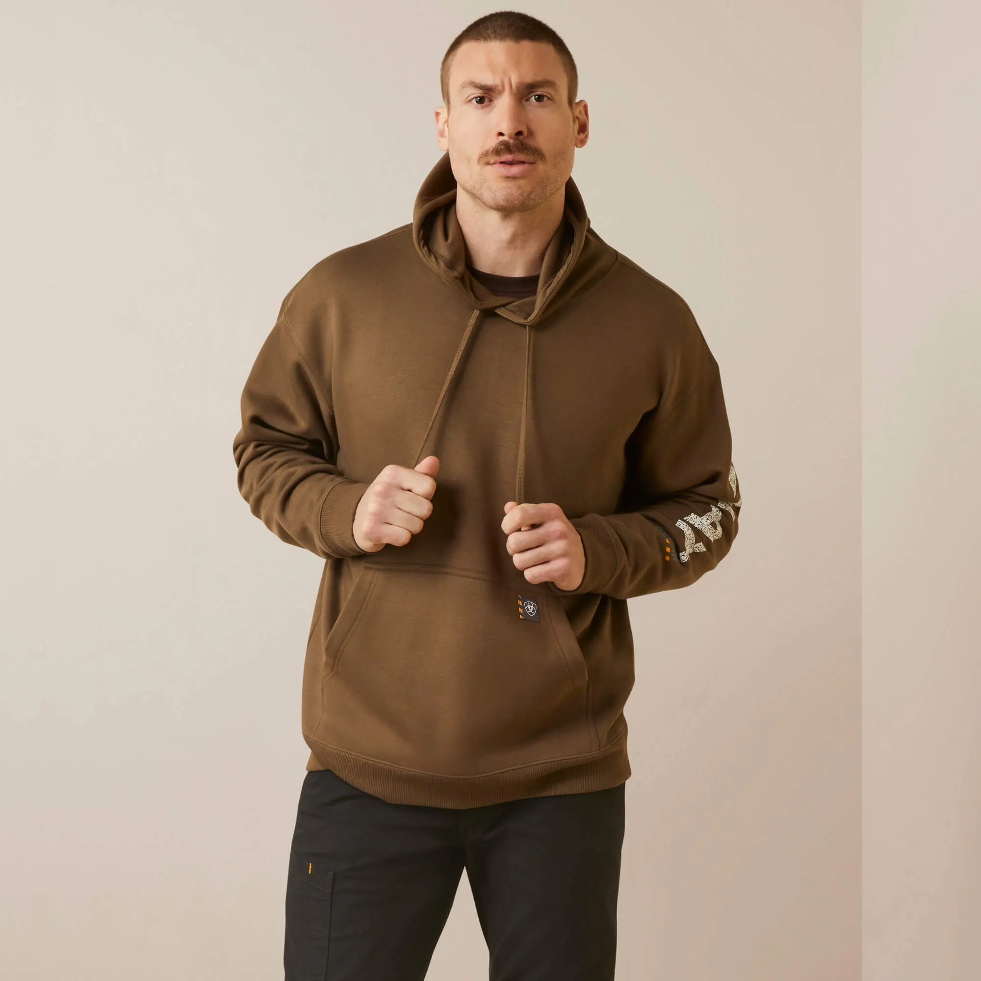 Ariat Rebar Mens Roughneck Pullover Hood Beech