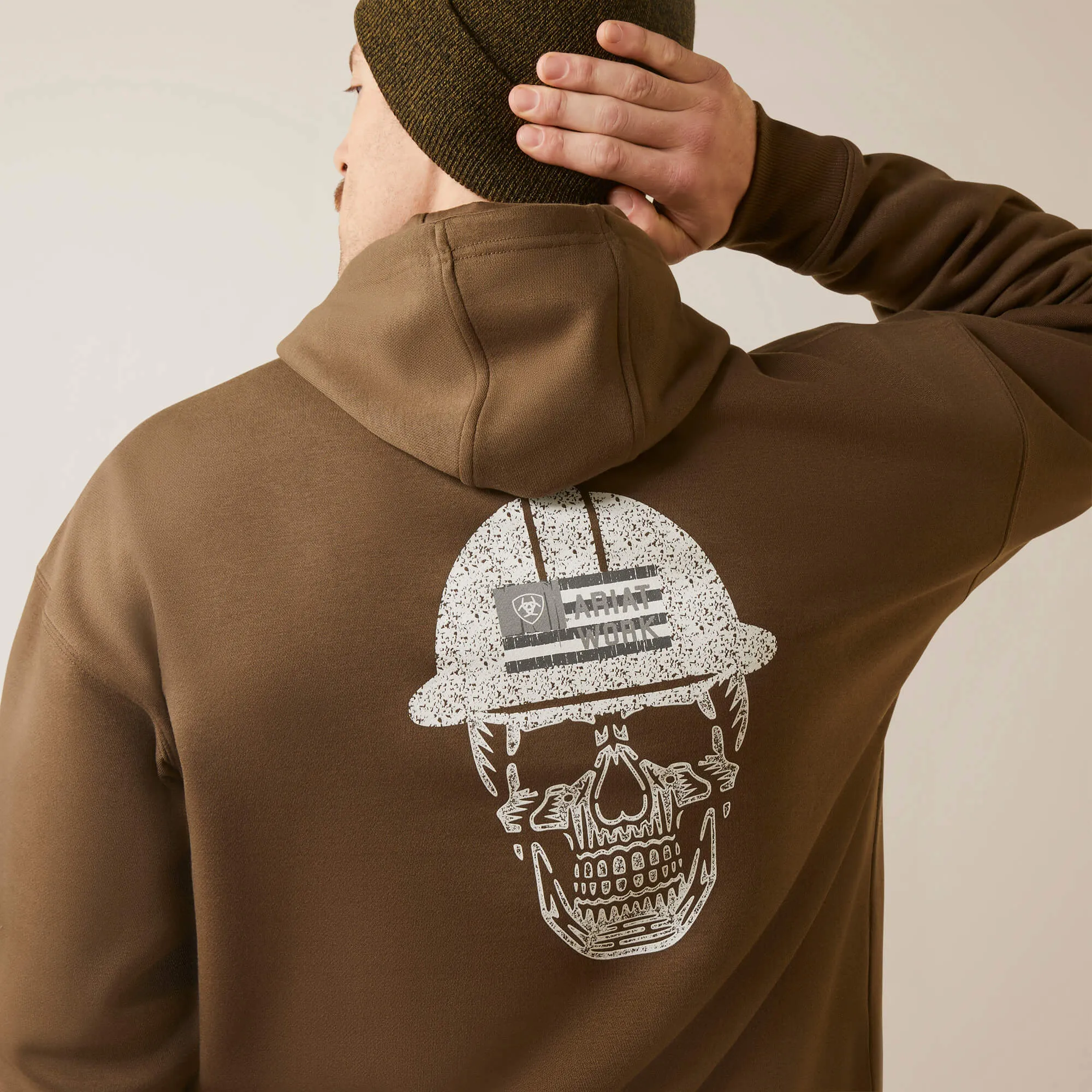 Ariat Rebar Mens Roughneck Pullover Hood Beech