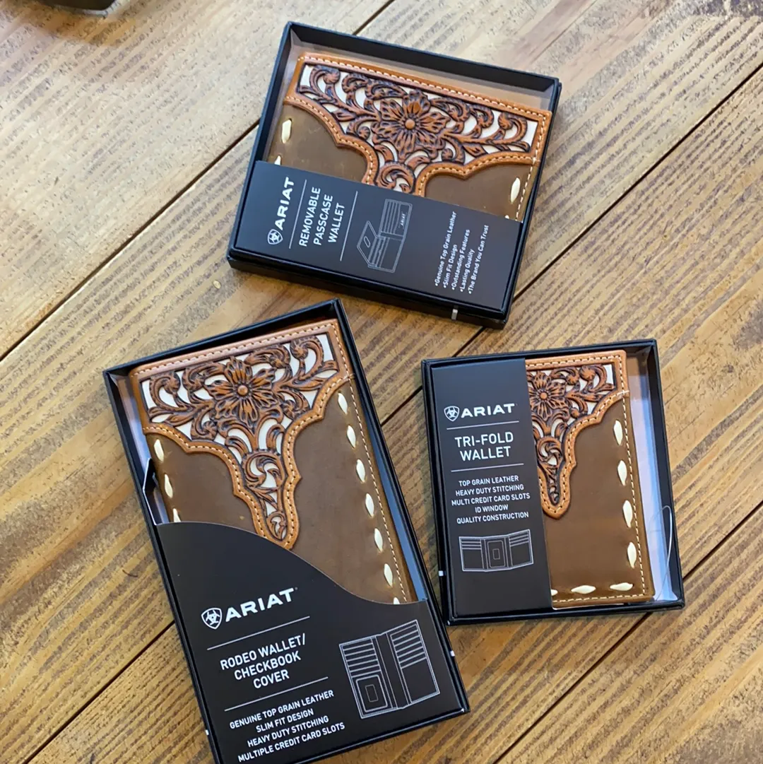 Ariat Whipstitch Tooled Wallet