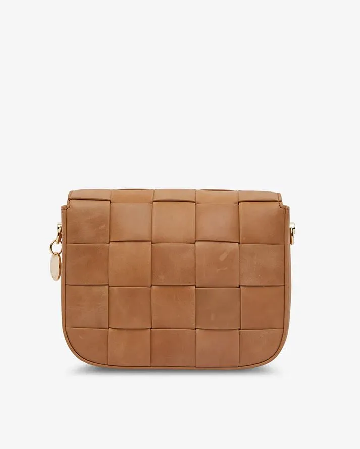 ARLINGTON MILNE Clara Weave Crossbody - Vintage Tan