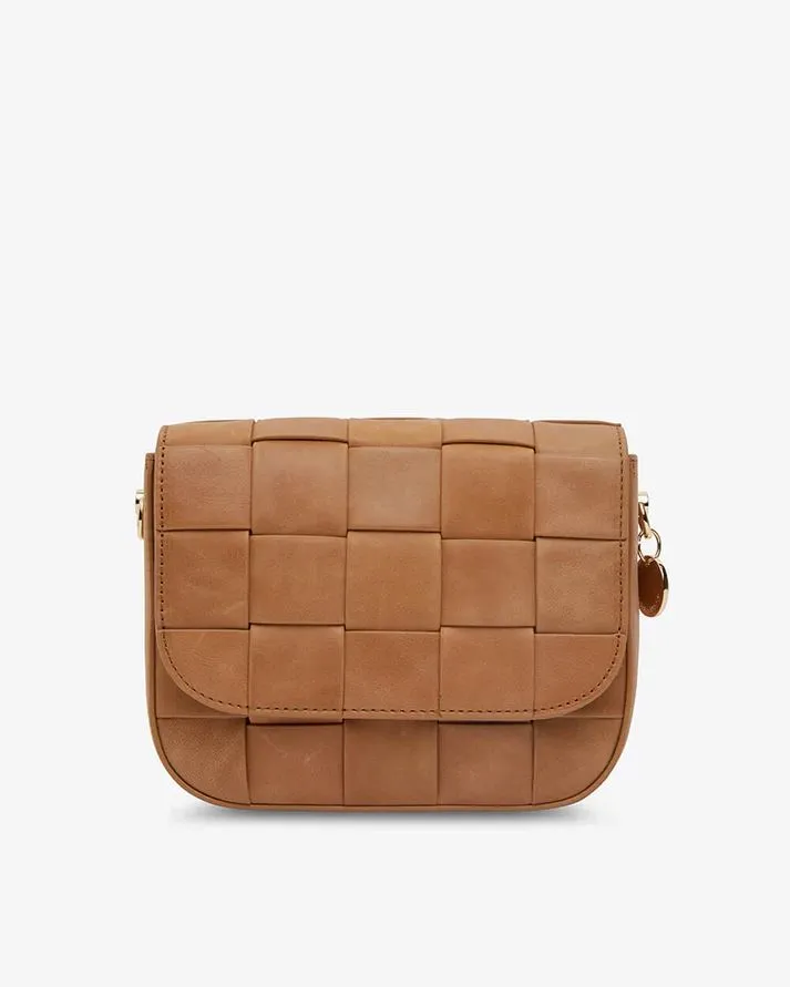 ARLINGTON MILNE Clara Weave Crossbody - Vintage Tan