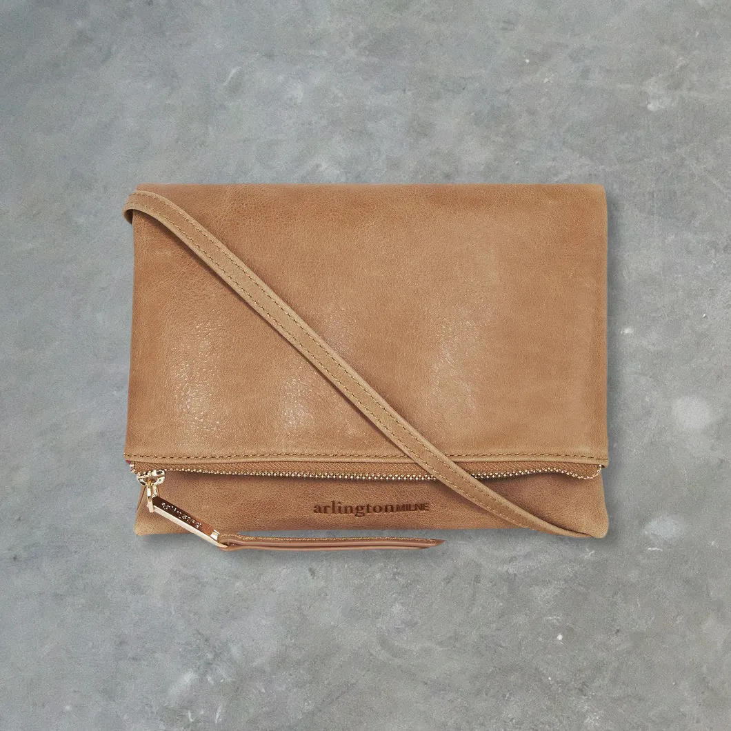 Arlington Milne Ella Foldover Wallet, Vintage Tan