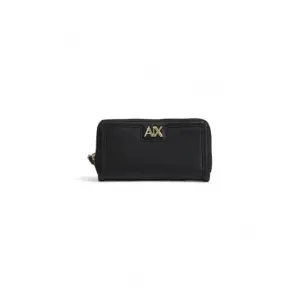 Armani Exchange Women's Black Wallet with Zip