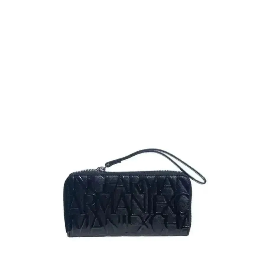 Armani Exchange Women's Black Wallet with Zip