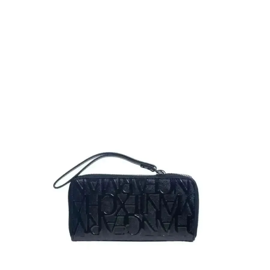 Armani Exchange Women's Black Wallet with Zip