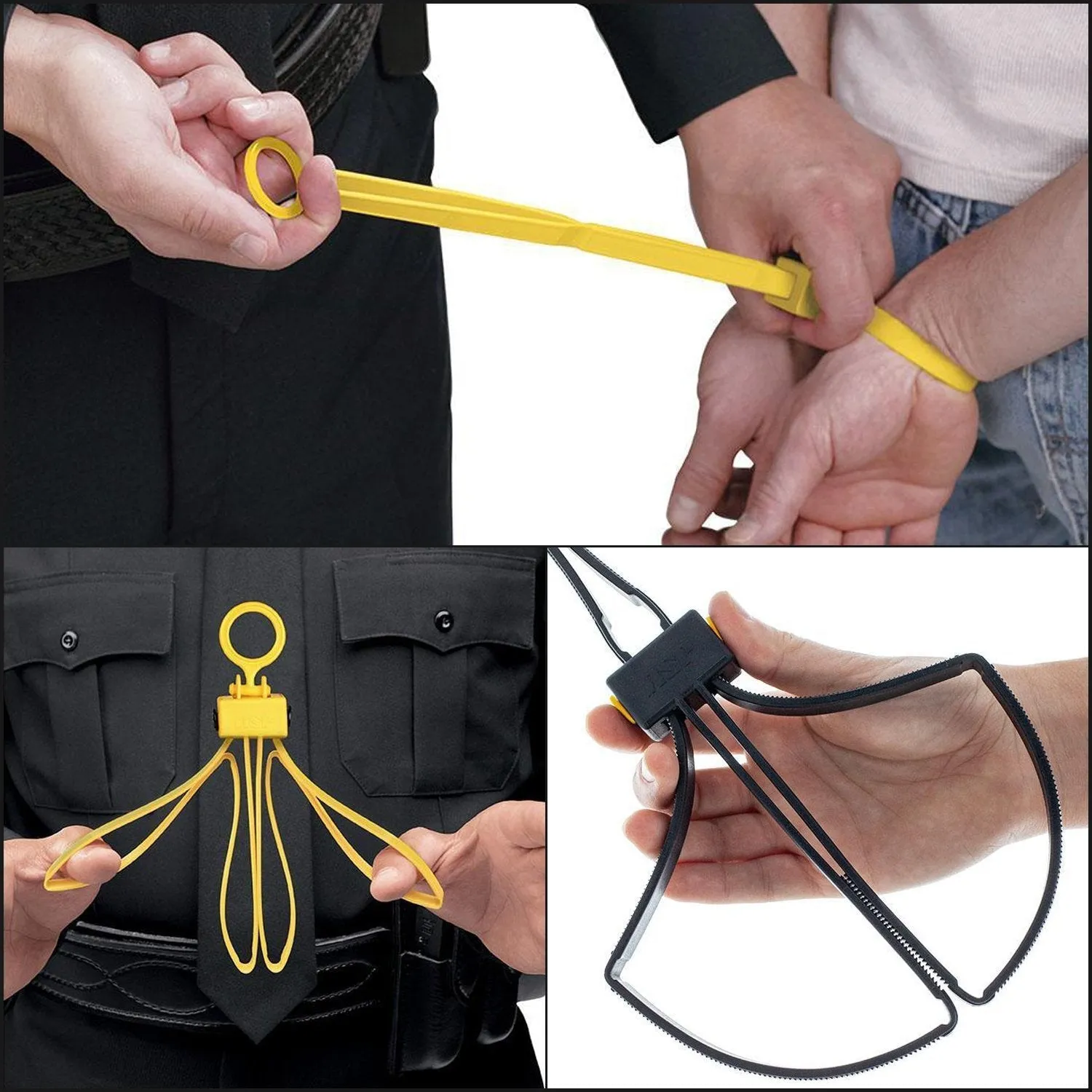 ASP Tri-Fold Restraints Pack of 10 Yellow