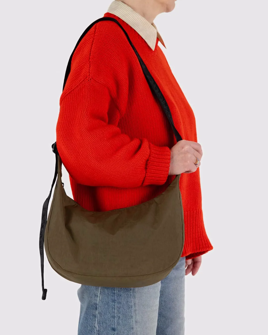 Baggu Medium Nylon Crescent Bag - Seaweed