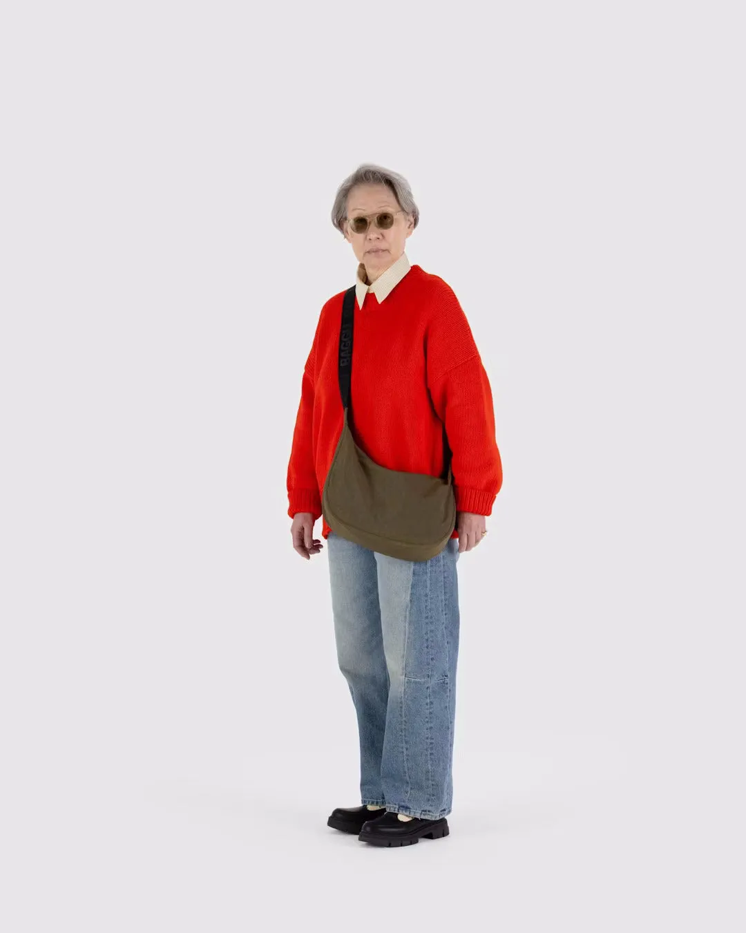 Baggu Medium Nylon Crescent Bag - Seaweed
