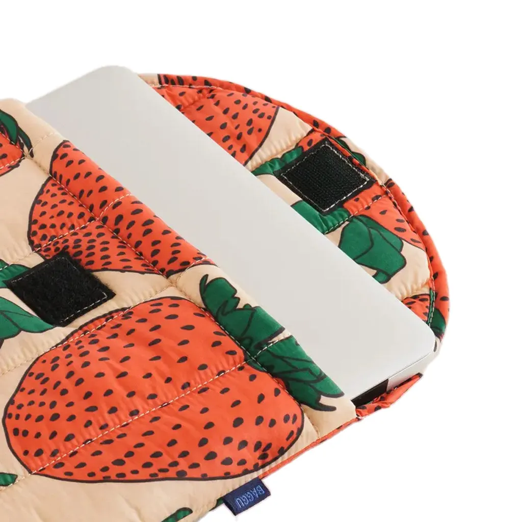 Baggu Puffy 13/14 inch Laptop Sleeve, Strawberry