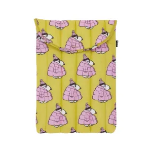 Baggu Puffy 16 inch Laptop Sleeve, Puffer Snoopy Pink