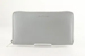 BALENCIAGA Grey Leather Zip Around Wallet 1BAL726K