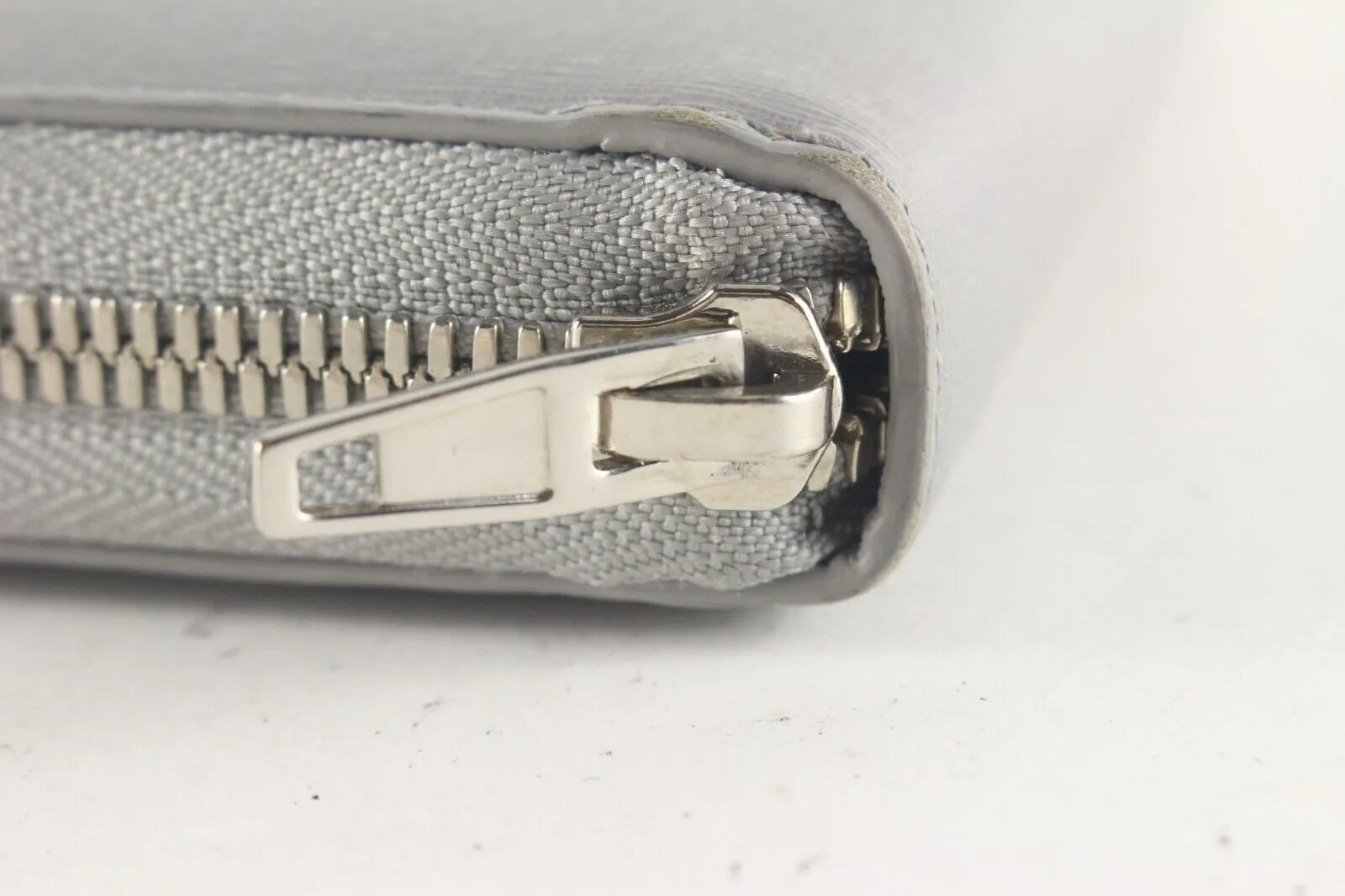 BALENCIAGA Grey Leather Zip Around Wallet 1BAL726K