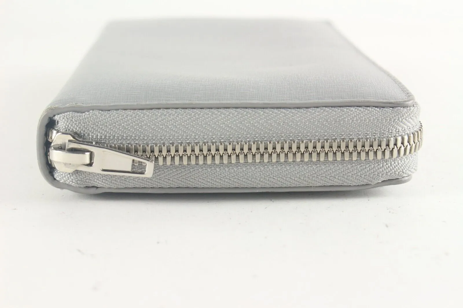 BALENCIAGA Grey Leather Zip Around Wallet 1BAL726K