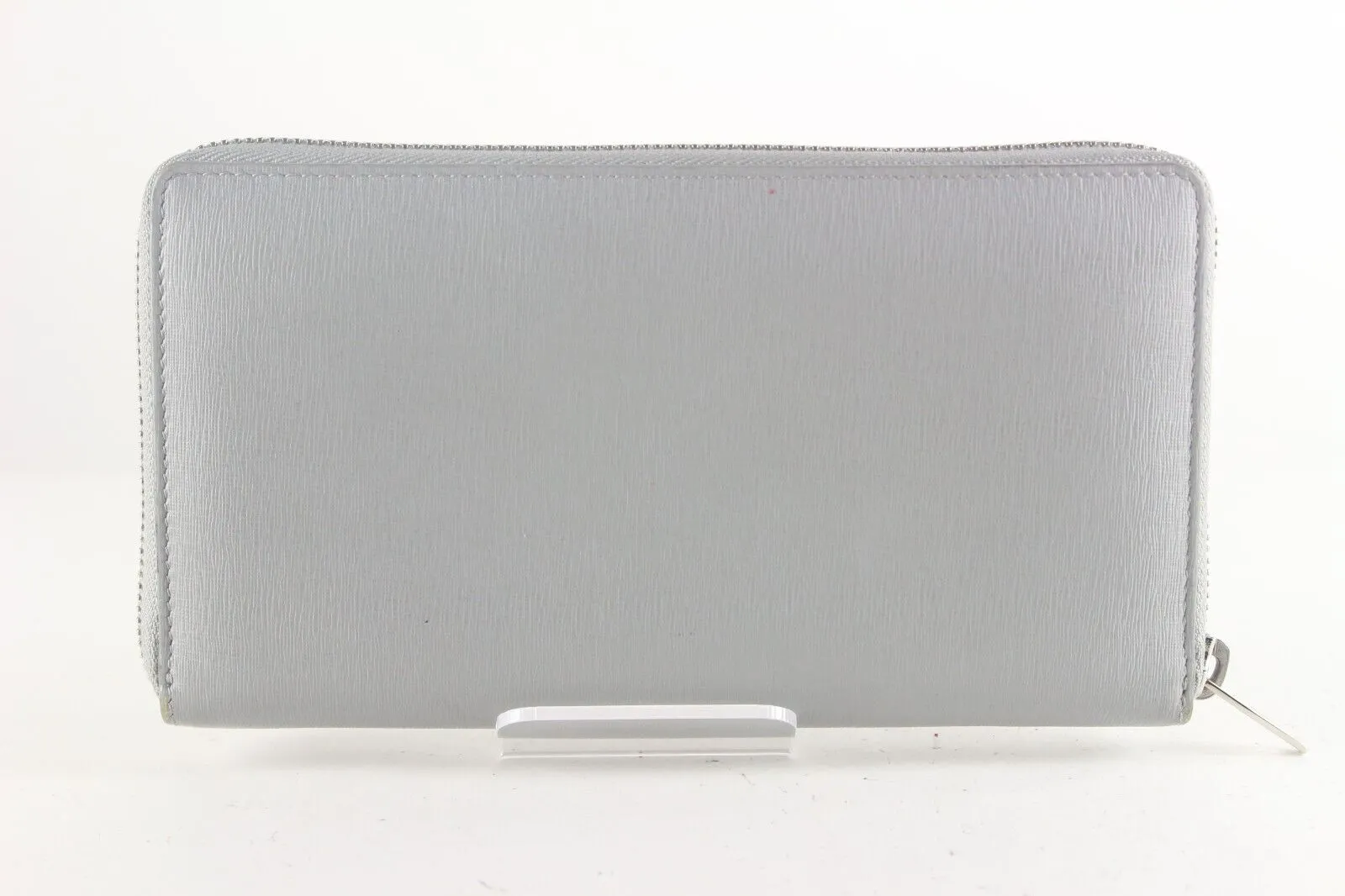 BALENCIAGA Grey Leather Zip Around Wallet 1BAL726K