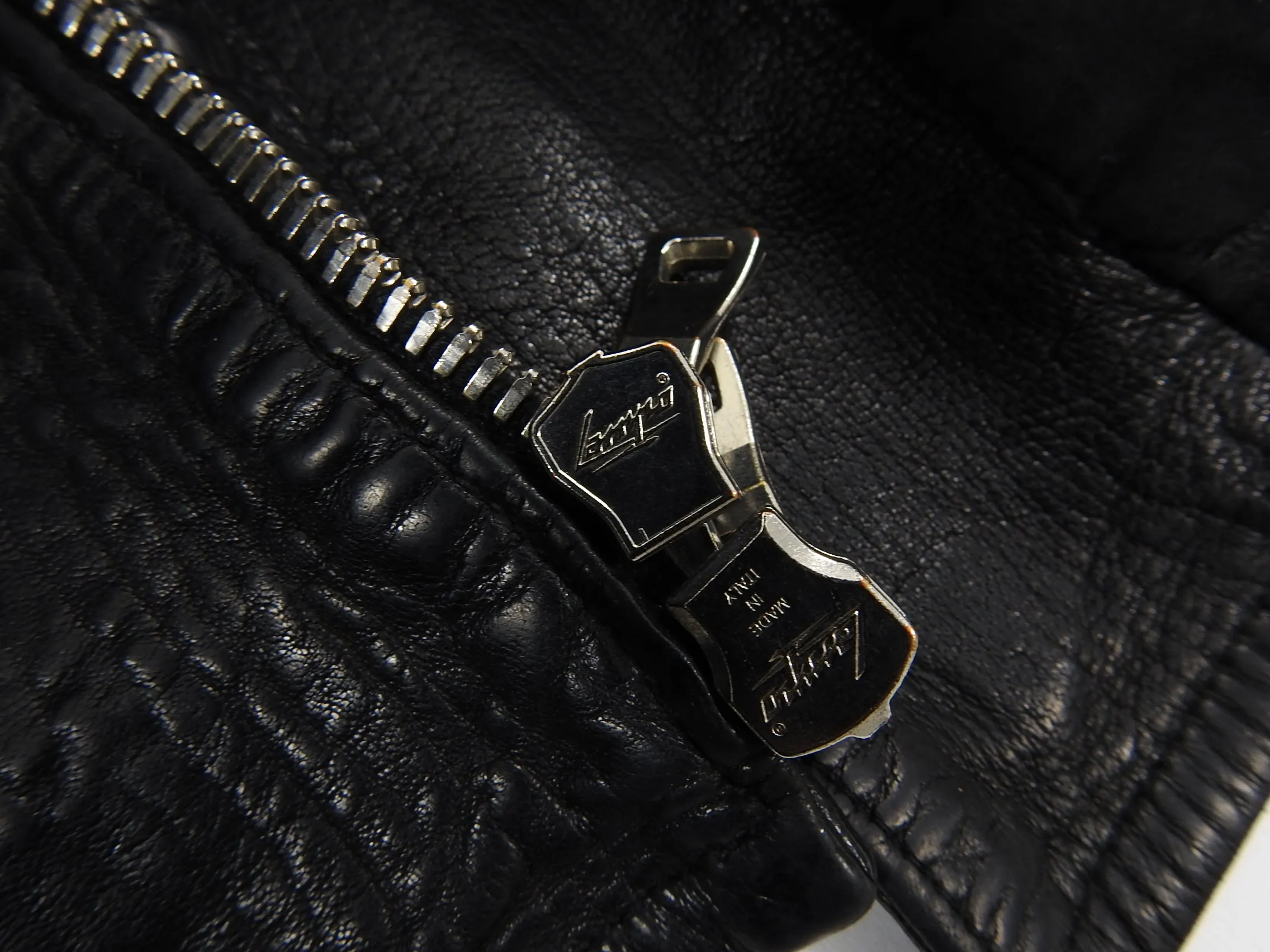 Balmain Black Heavy Lambskin Leather Moto Jacket - M