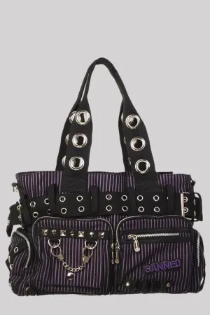 Banned Punk Handcuff Bag, Purple