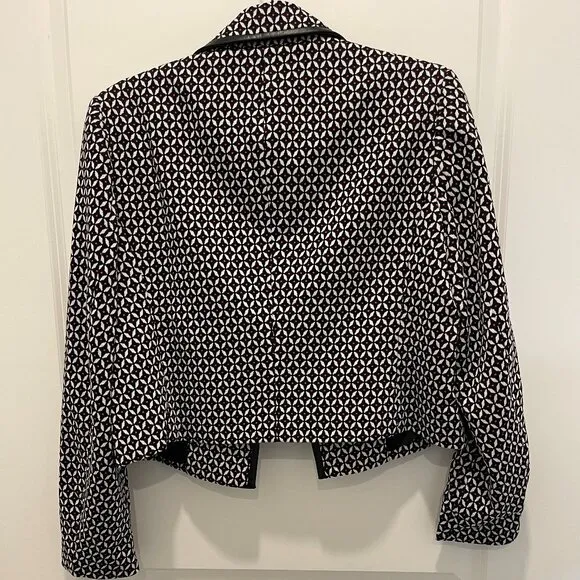 BAR III Women's Faux-Leather-Trimmed Cropped Jacket