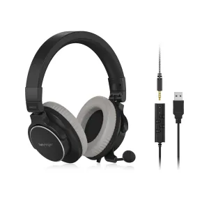 Behringer BH470U Premium Stereo Headset with Detachable Microphone and USB Cable (BH470U)