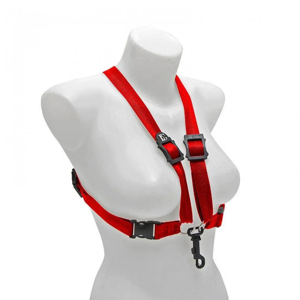 BG Alto & Tenor Sax Womens Harness ~ Red ~ Snap Hook