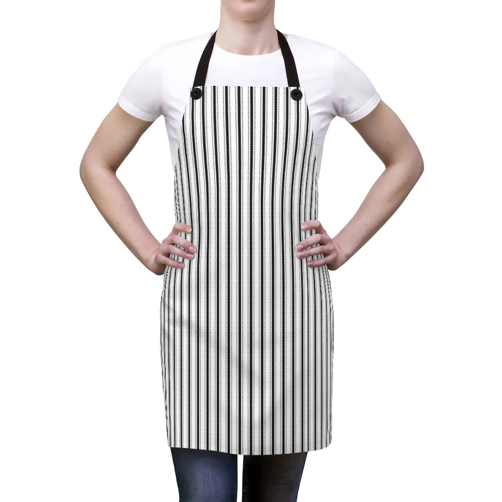 Black Ticking Stripe Apron