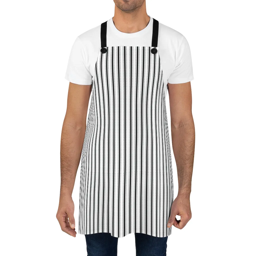 Black Ticking Stripe Apron