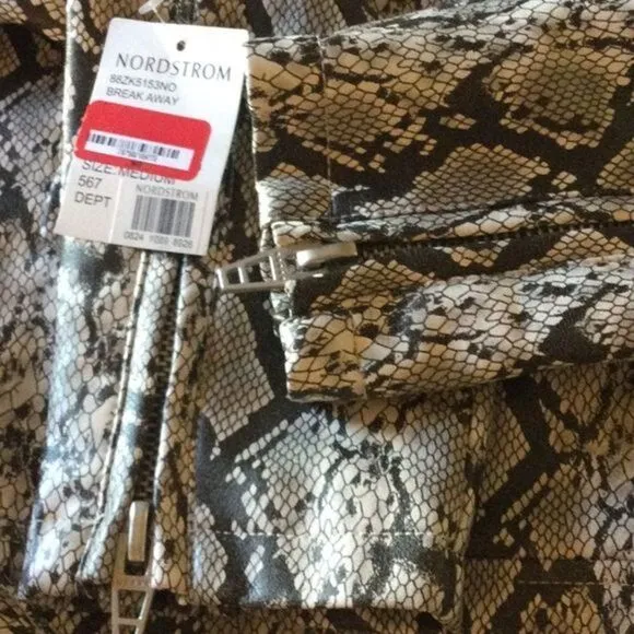 Blank NYC‎ Break Away Snakeskin Moto Jacket Size Med NWT