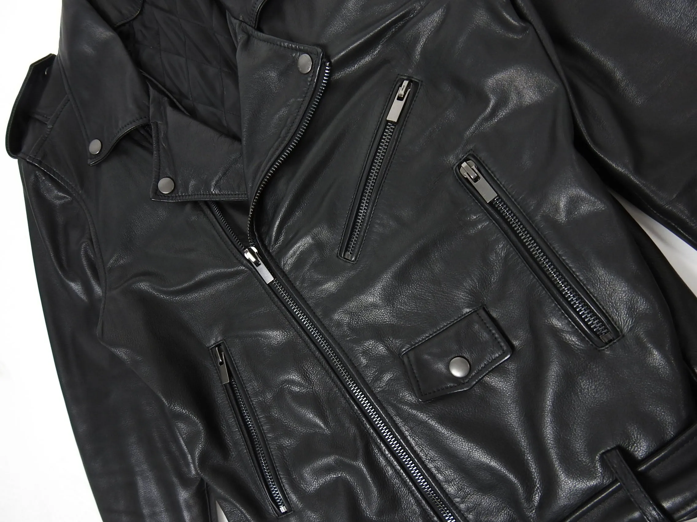 BLK DNM Leather Biker Black Large