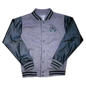 Boston Scally The Black Rose Varsity Jacket - Vintage Grey