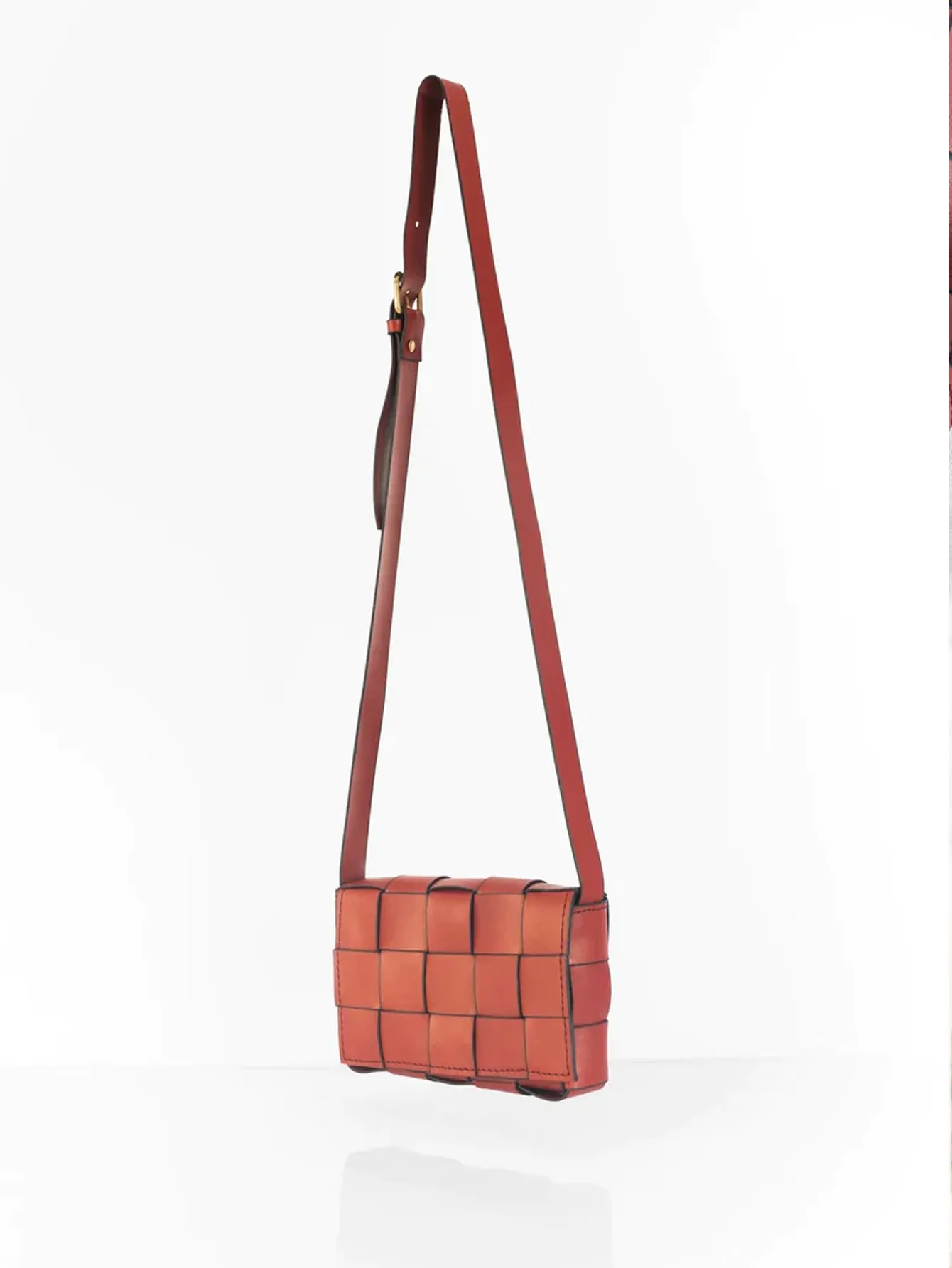 Braided Detail Box Bag - Red - FD ⚡