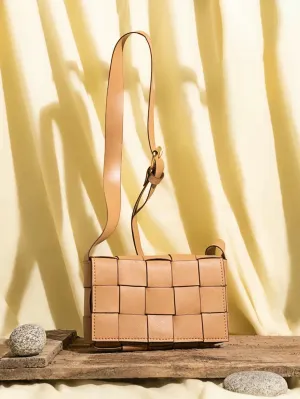 Braided Detail Box Bag - Yellow - FD ⚡