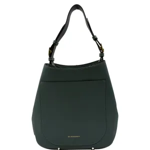 BURBERRY Bucket Leather Shoulder Bag Blue
