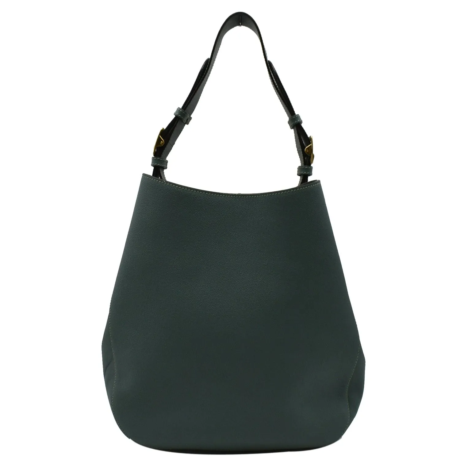 BURBERRY Bucket Leather Shoulder Bag Blue