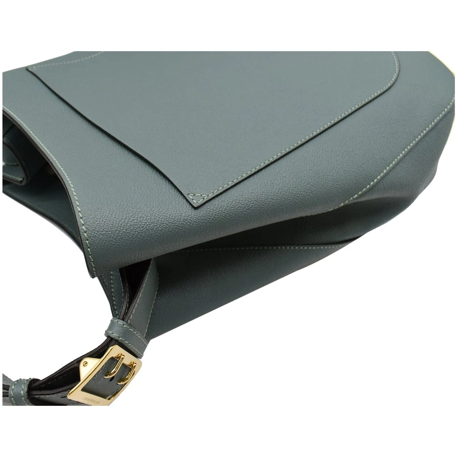 BURBERRY Bucket Leather Shoulder Bag Blue
