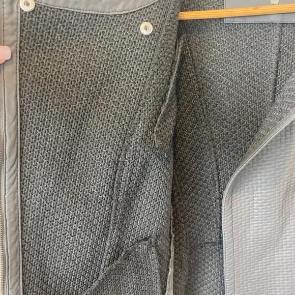 Calvin Klein Faux Leather Grey Moto Jacket