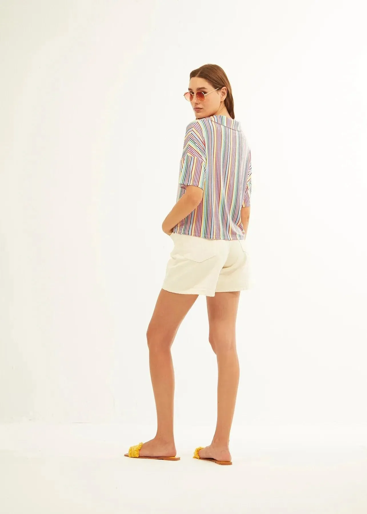 Camisa Xantik Manga Corta Rainbow