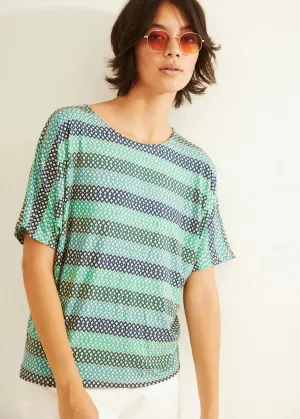 Camiseta Xantik Oversize Accordion Fresh