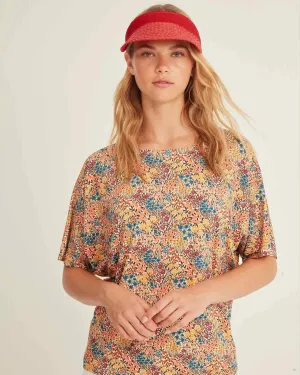 Camiseta Xantik Oversize Floral Fields