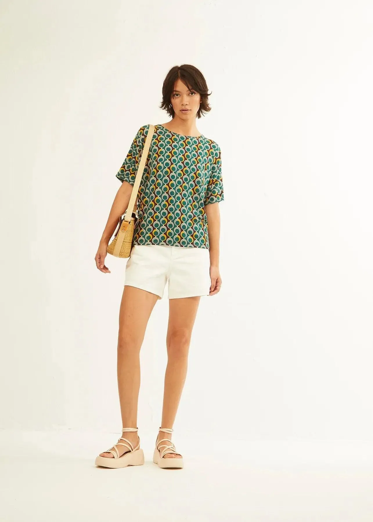 Camiseta Xantik Oversize Turquoise Rings