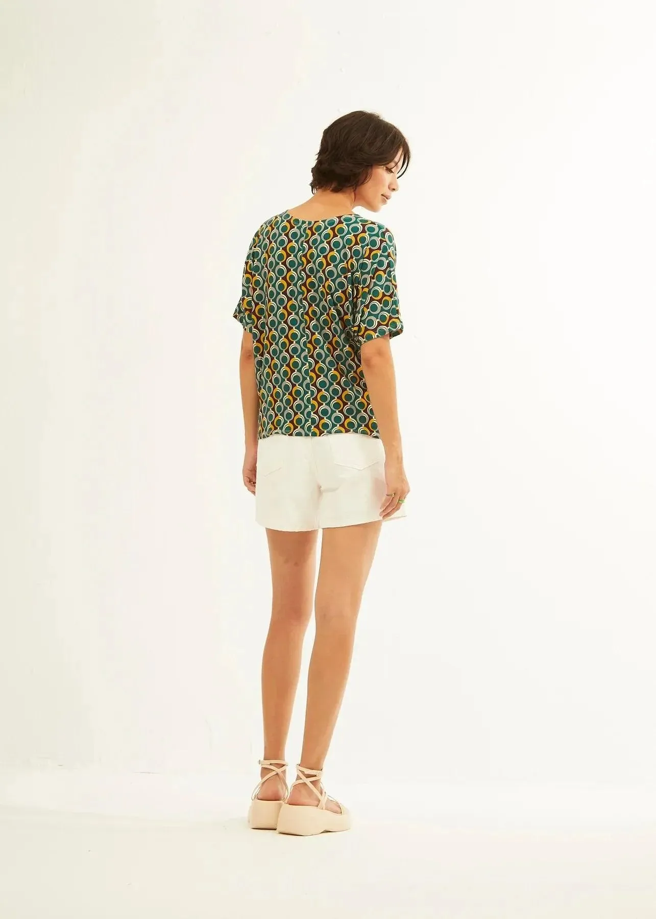Camiseta Xantik Oversize Turquoise Rings