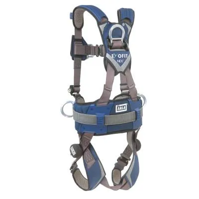 Capital Safety ExoFit NEX Construction Style Climbing Harness, Back/Side/Front D-Rings, 2XLarge, 70007428488