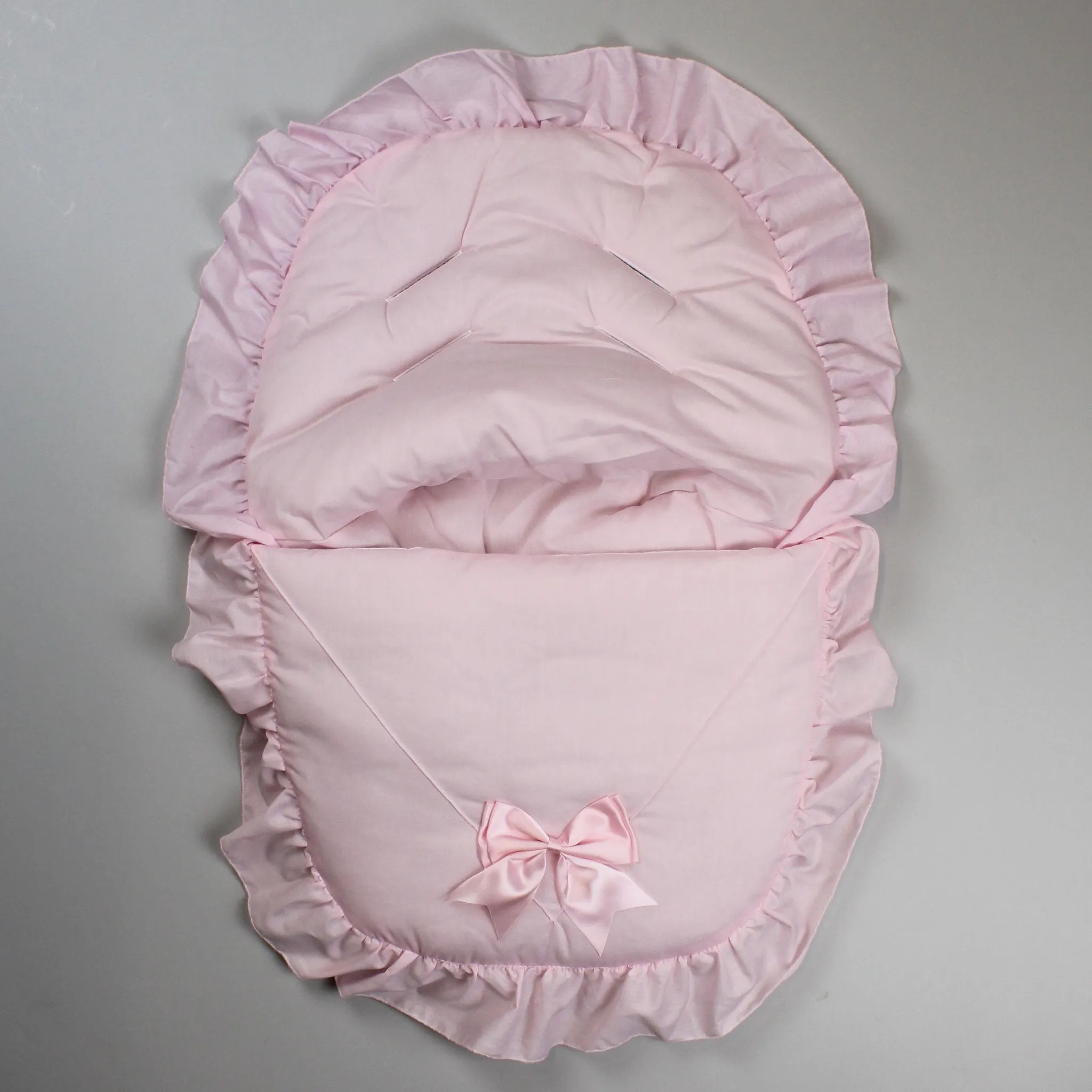 Car Seat / Cosy Toes - Pink With Pink Bow