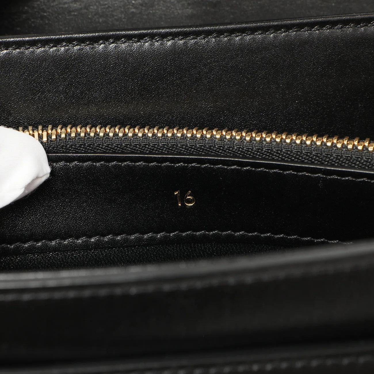 Celine Black Calfskin Small 16 Top Handle Bag