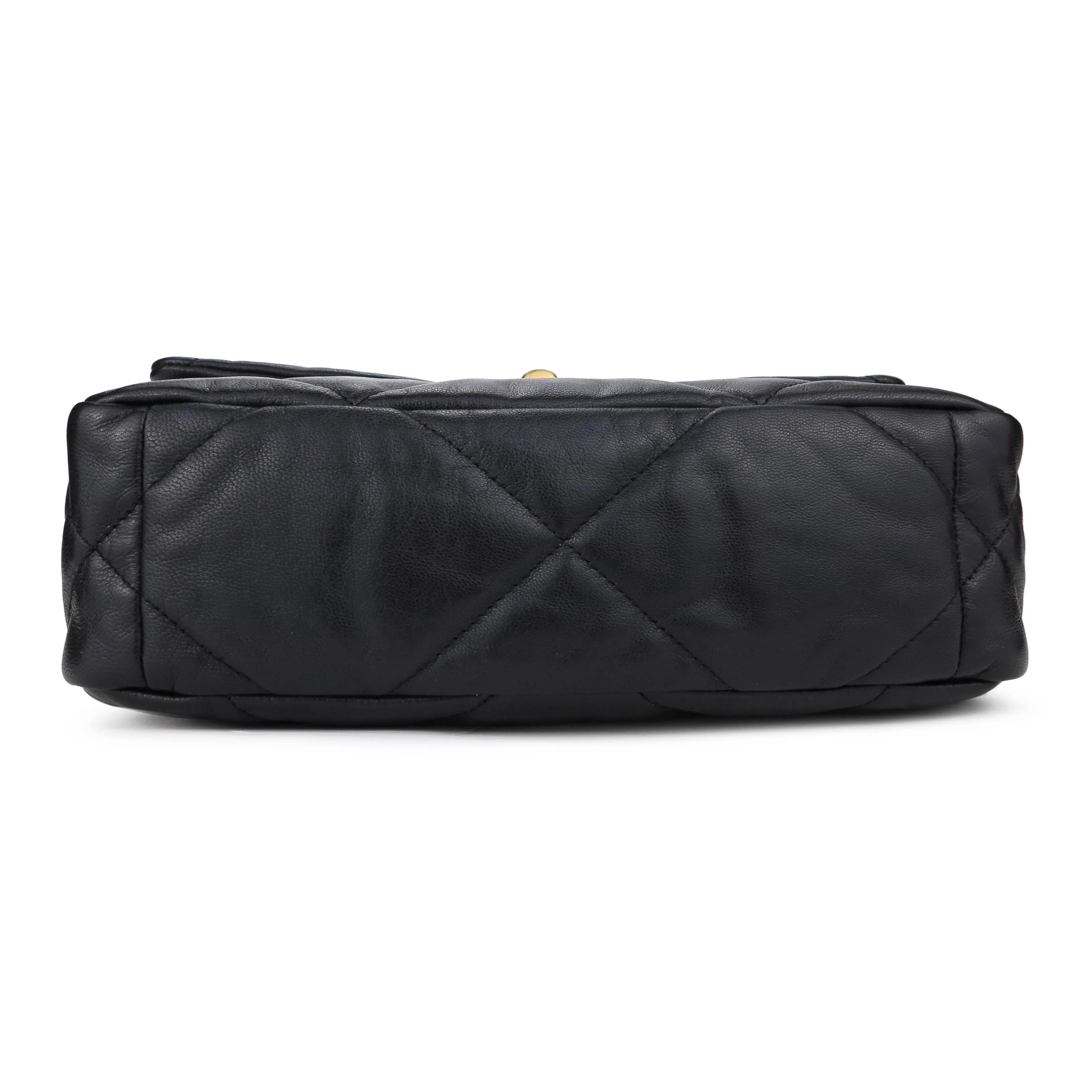 CHANEL 19 Small Flap Bag in Black Goatskin