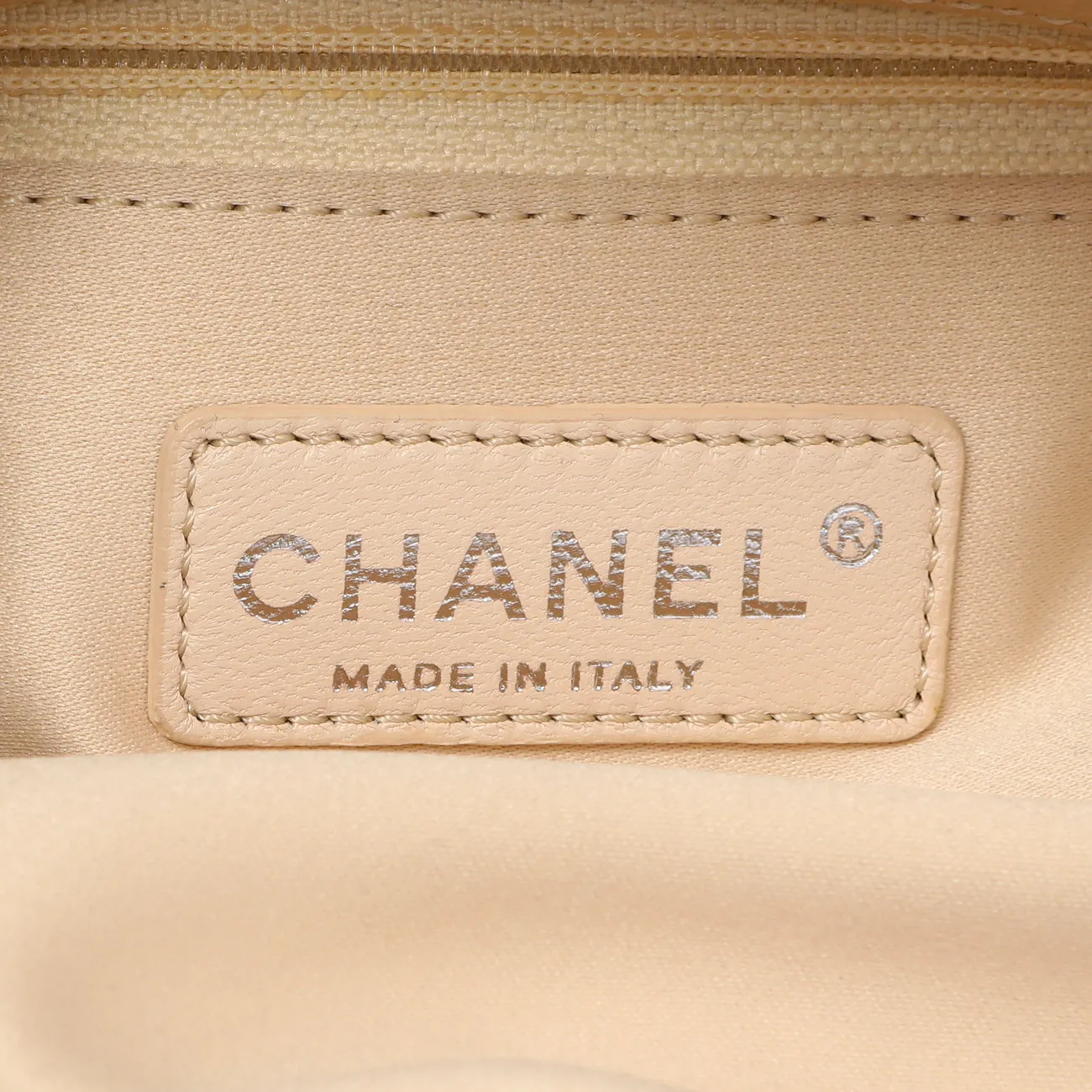 Chanel Beige Quilted Caviar Grand Shopping Tote GST