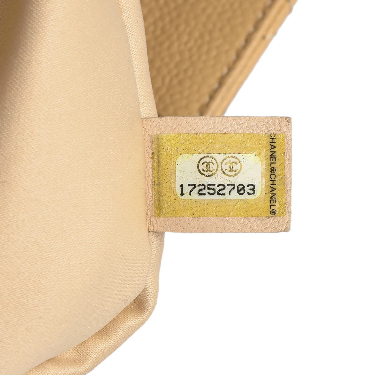 Chanel Beige Quilted Caviar Grand Shopping Tote GST