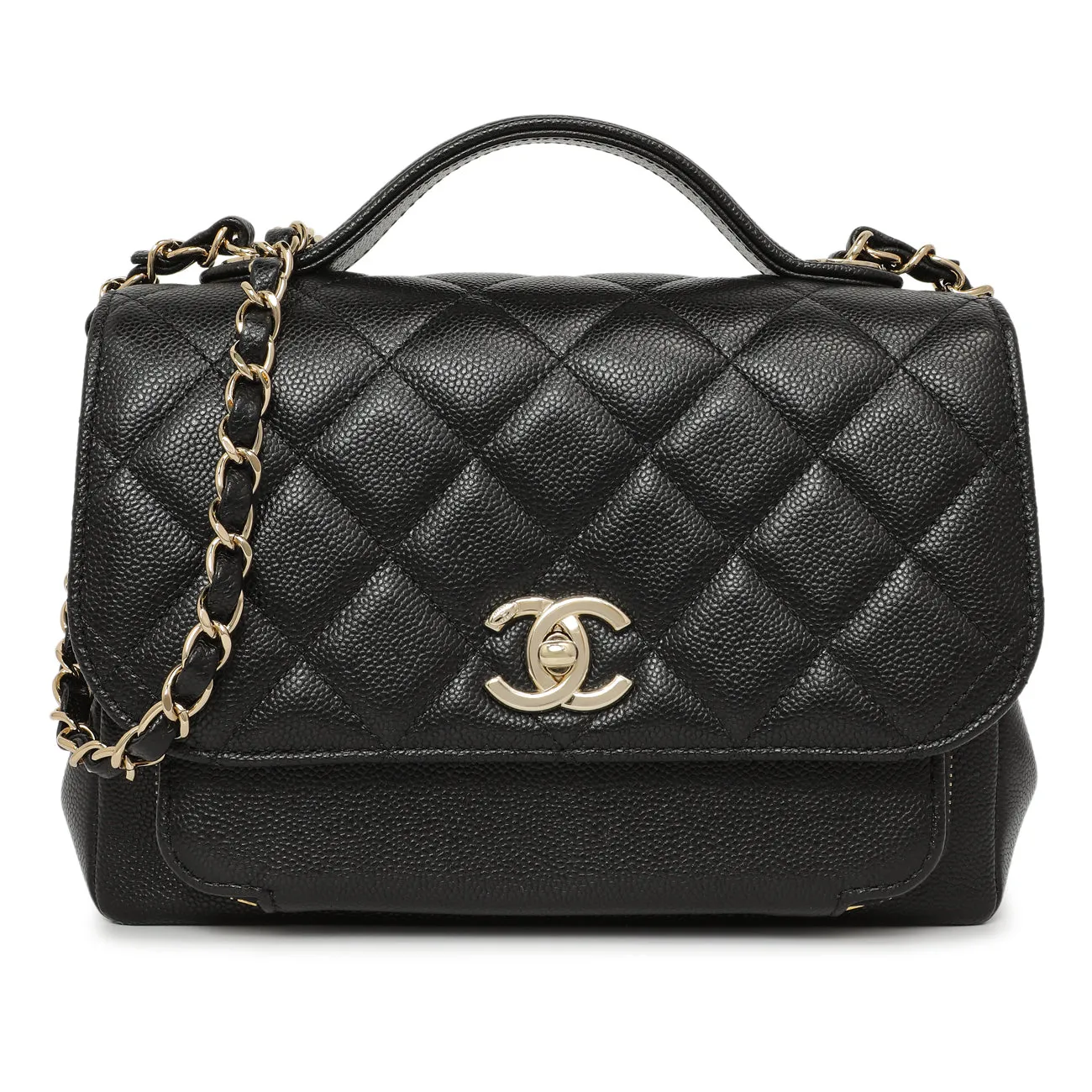Chanel Black Caviar Medium Business Affinity Flap