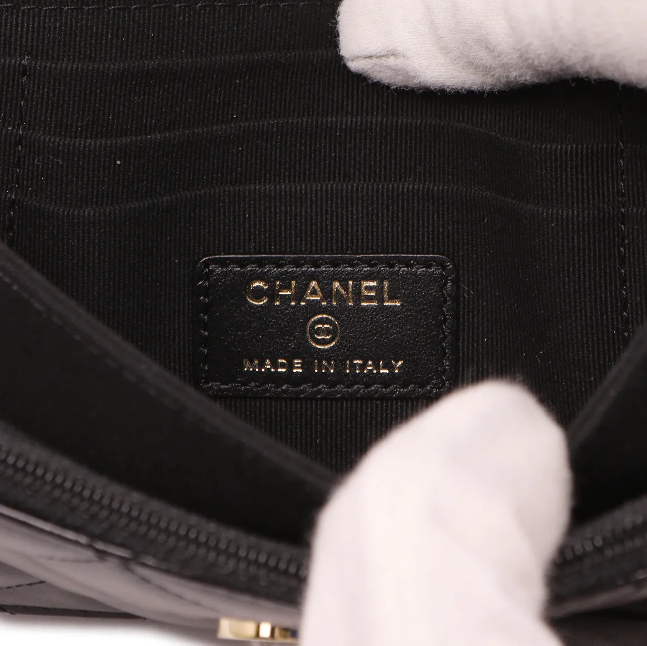 Chanel Black Quilted Calfskin Mini Maxi Pearls Wallet On Chain WOC