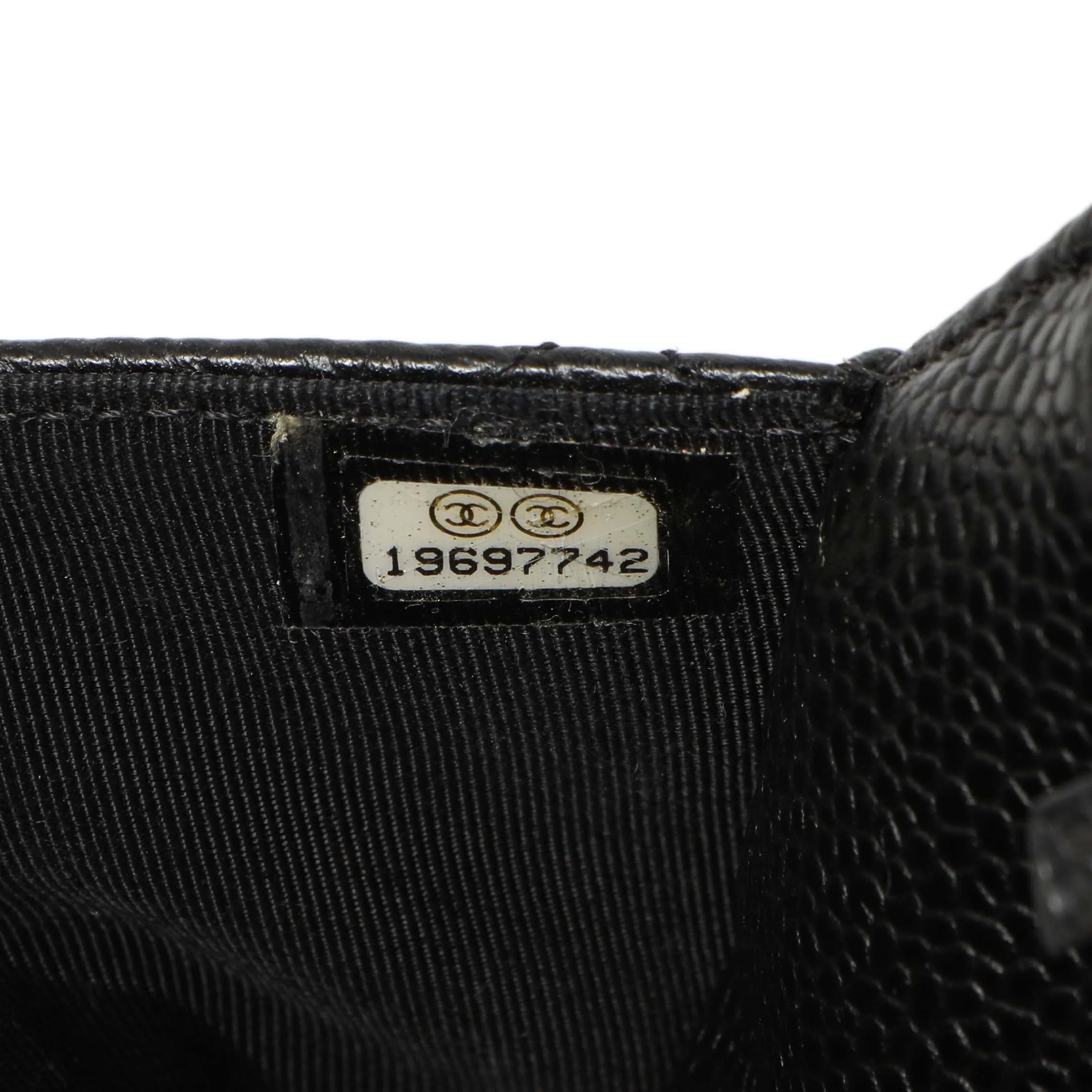 Chanel Black Quilted Caviar Classic Wallet on Chain WOC