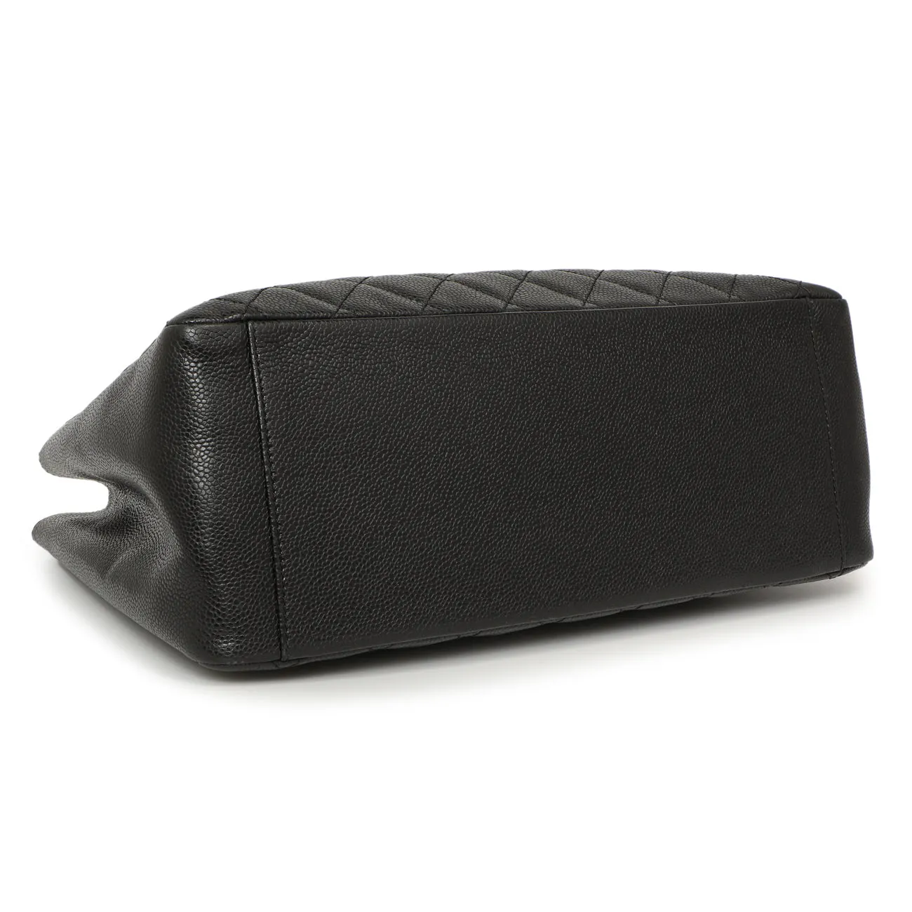 Chanel Black Quilted Caviar Grand Shopping Tote GST